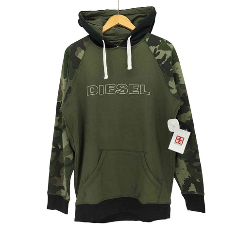 ディーゼル DIESEL 迷彩切替プルオーバーパーカー メンズ import:M