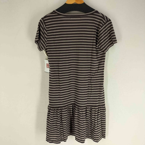 Jane Marple メリーゴーランド ラメ ボートネックボーダーチュニック レディース M