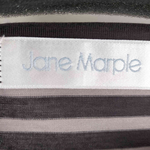 Jane Marple メリーゴーランド ラメ ボートネックボーダーチュニック レディース M