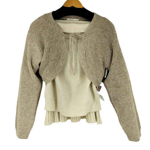 リリーブラウン Lily Brown オフショルダーラメニットセットアップ レディース ONE SIZE