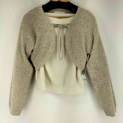 リリーブラウン Lily Brown オフショルダーラメニットセットアップ レディース ONE SIZE