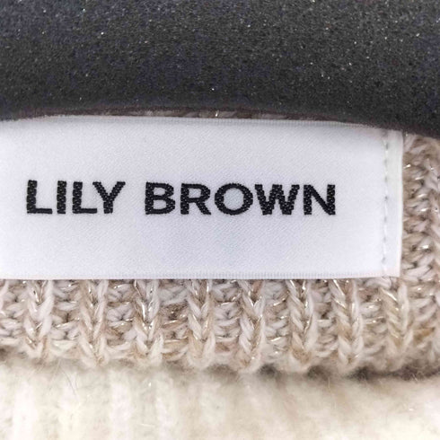 リリーブラウン Lily Brown オフショルダーラメニットセットアップ レディース ONE SIZE