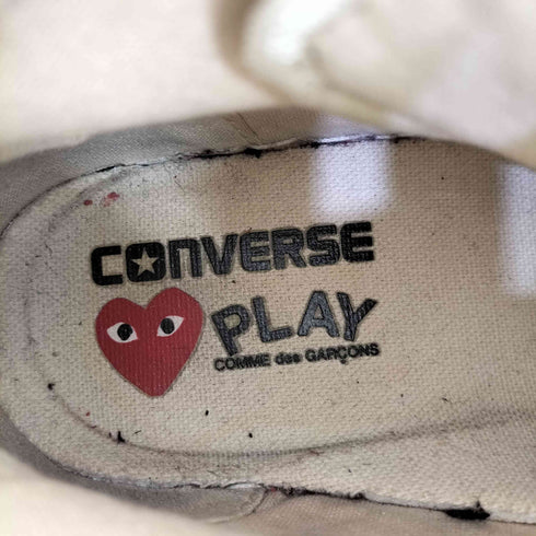 プレイコムデギャルソン PLAY COMME des GARCONS ハート総柄 キャンバス ハイカットスニーカー メンズ JPN:26