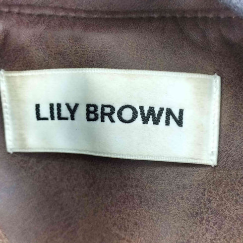 リリーブラウン Lily Brown ヴィーガンレザージャケット レディース ONE SIZE