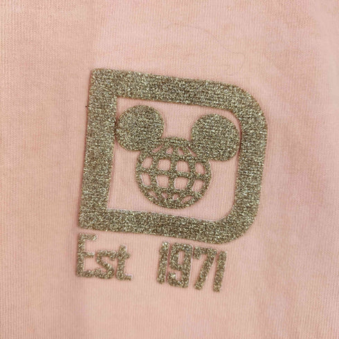 USA製 Jersey Long Sleeve T-Shirt グリッター発泡プリント レディース JPN:S