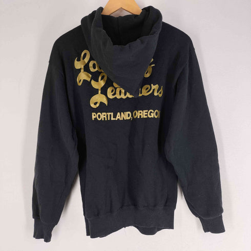 ジャージーズ JERZEES 80-90s USA製 ジャージーズボディ LANGLITZ LEATHERS プリント ジップアップフーディー メンズ import:M