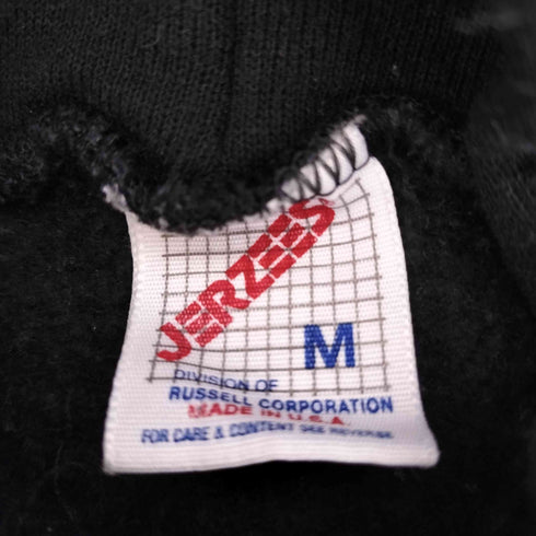 ジャージーズ JERZEES 80-90s USA製 ジャージーズボディ LANGLITZ LEATHERS プリント ジップアップフーディー メンズ import:M
