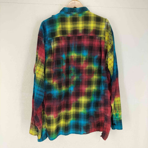 リビルドバイニードルズ rebuild by needles Flannel Shirt Ribbon Wide Tie Dye メンズ