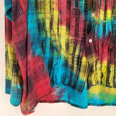 リビルドバイニードルズ rebuild by needles Flannel Shirt Ribbon Wide Tie Dye メンズ