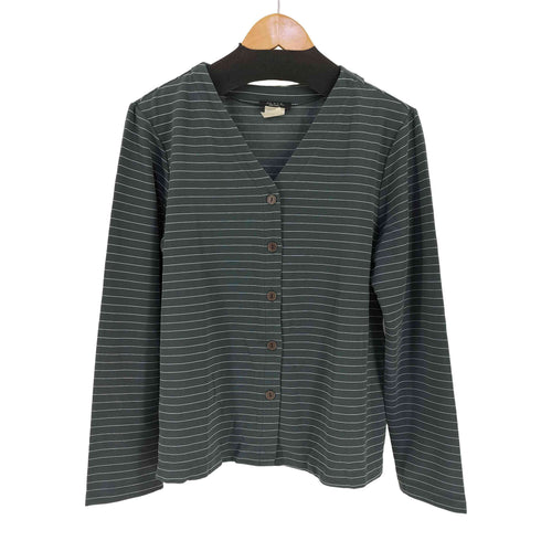 M.D.L. NEWYORK ボーダー ストレッチカーディガン レディース import:XL