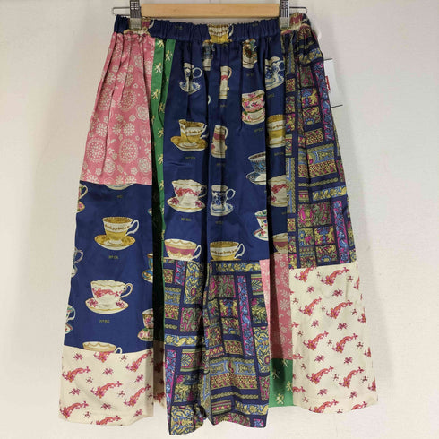 ジェーンマープルドンルサロン Jane Marple Dans Le Salon 22aw Royal Bone China Patchwork Skirt ミントンコレクション レディース M
