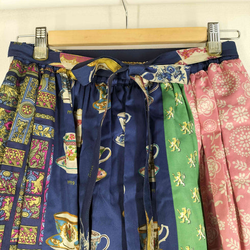 ジェーンマープルドンルサロン Jane Marple Dans Le Salon 22aw Royal Bone China Patchwork Skirt ミントンコレクション レディース M