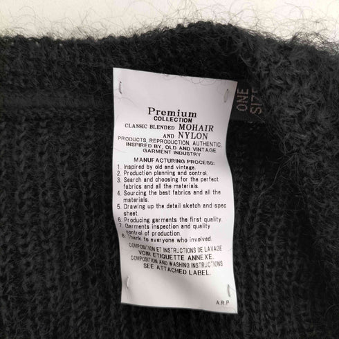 Authentic Reproduction Products Premium Mohair Cardigan W/Pocket - BLACK メンズ ONE SIZE