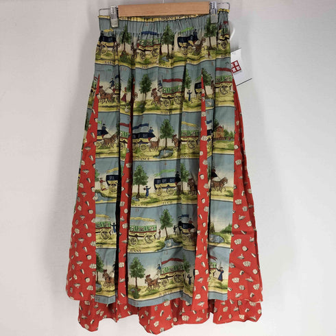 Jane Marple Board Game and Tumbling Dice Elastic Skirt ボードゲーム スカート レディース M