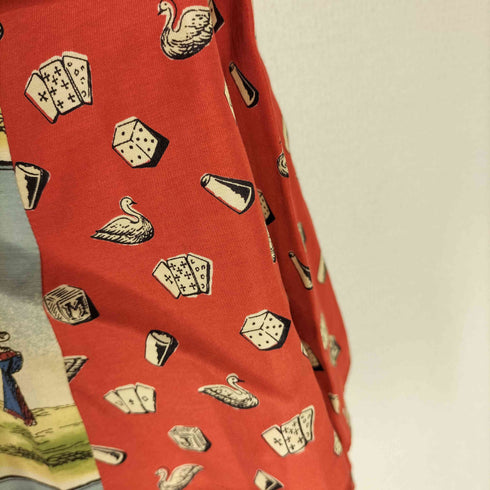 Jane Marple Board Game and Tumbling Dice Elastic Skirt ボードゲーム スカート レディース M