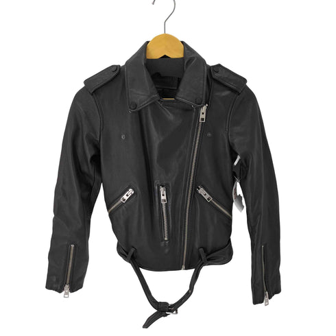 オールセインツ ALLSAINTS ラムレザーダブルライダースジャケット レディース UK:6