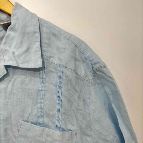 カリビアン Caribbean 90-2000s リネン100% キューバシャツ メンズ import:XL