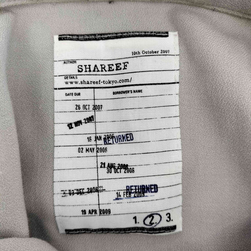 シャリーフ SHAREEF 2022SS SIDE SLIT S/S SHIRTS メンズ JPN:2