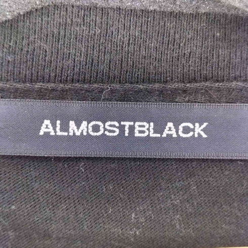 オールモストブラック ALMOSTBLACK フロントプリントクルーネックカットソー メンズ JPN:2