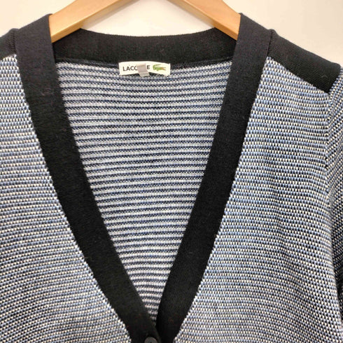ラコステ LACOSTE 千鳥格子 ウール Vネック クロップド カーディガン レディース FR:40
