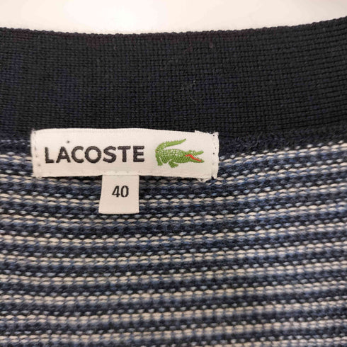 ラコステ LACOSTE 千鳥格子 ウール Vネック クロップド カーディガン レディース FR:40