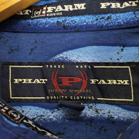 ファットファーム PHAT FARM 歌舞伎プリント開襟シャツ メンズ JPN:XXL