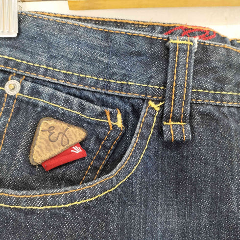 バックポケット刺繍バギーデニム メンズ 32/33