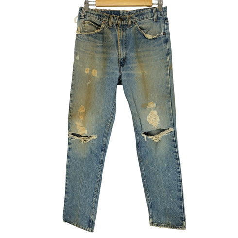リーバイス Levis 505 0217 カナダ製 オレンジタブ ジッパーフライダメージデニムパンツ メンズ 33/34