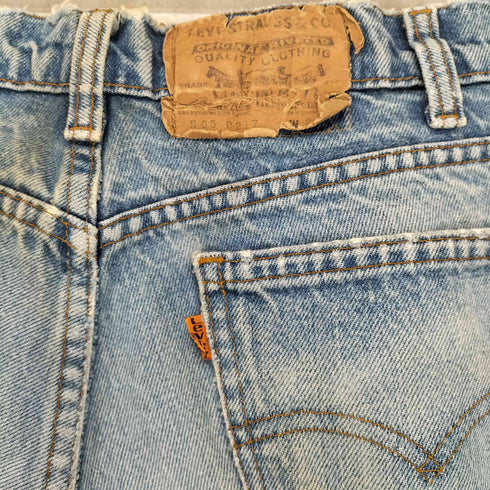 リーバイス Levis 505 0217 カナダ製 オレンジタブ ジッパーフライダメージデニムパンツ メンズ 33/34
