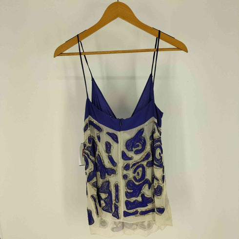 エトロ ETRO イタリア製 総柄 ビーズ 装飾 シルク キャミ トップス レディース EUR:42