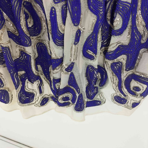 エトロ ETRO イタリア製 総柄 ビーズ 装飾 シルク キャミ トップス レディース EUR:42