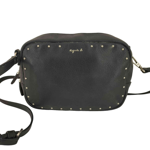 アニエスベー agnes b. 2WAY スタッズ ショルダーバッグ レディース