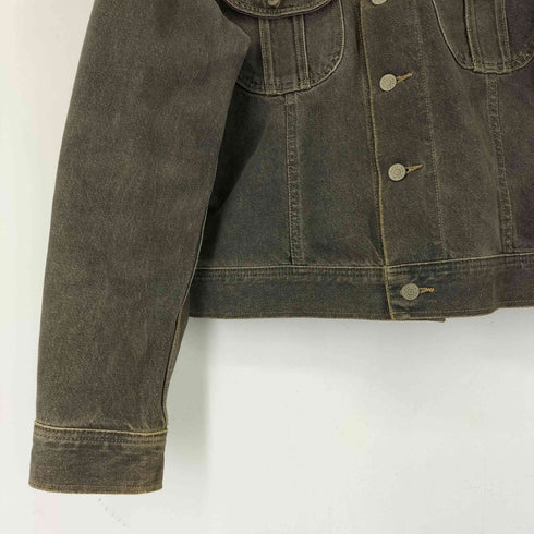 ダブルアールエルラルフローレン RRL RALPH LAUREN 90s USA製 三ツ星タグ 先染め ブラックデニムトラッカージャケット メンズ JPN:L