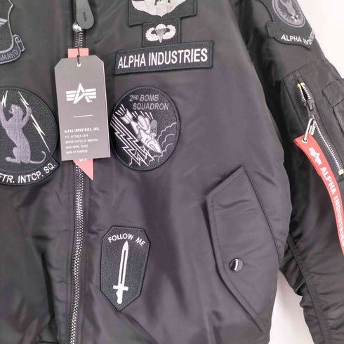 アルファインダストリーズ ALPHA INDUSTRIES 中田商店 フルパッチMA-1 メンズ JPN:L