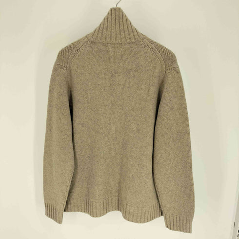 ランズエンド LANDS END ミックスカラー タートルネック ウール ニット カーディガン メンズ import:L