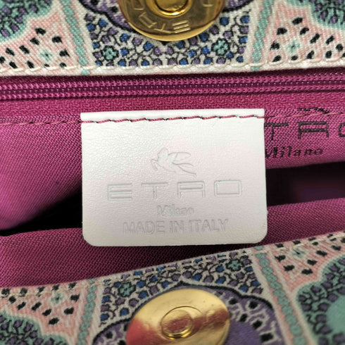 エトロ ETRO イタリア製 ペイズリー 総柄 プリント トートバッグ レディース