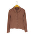 ザラ ZARA リブニット ポロ カーディガン レディース import:M