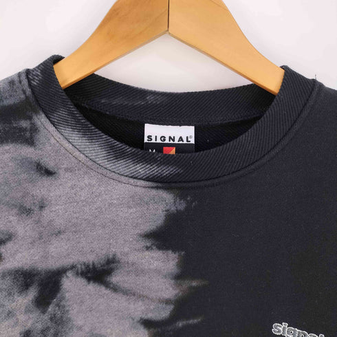 シグナルスポーツ SIGNAL SPORTS ワンポイント刺繍 タイダイ染め 裏毛 クルーネック スウェット メンズ JPN:M