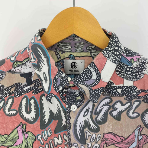 ピーエスポールスミス PS Paul Smith ロック ポップスター プリント 総柄 シャツ レディース import:M