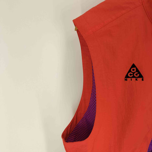 ナイキエーシージー NIKE ACG 19SS AS M NRG VEST HABANERO RED VIVID PURPLE ロゴ 刺繍 メッシュ 切替 ベスト メンズ import:M