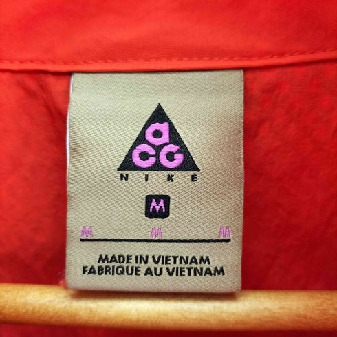 ナイキエーシージー NIKE ACG 19SS AS M NRG VEST HABANERO RED VIVID PURPLE ロゴ 刺繍 メッシュ 切替 ベスト メンズ import:M