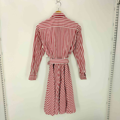 ポロラルフローレン POLO RALPH LAUREN ストライプ柄ベルテッドシャツワンピース レディース 0