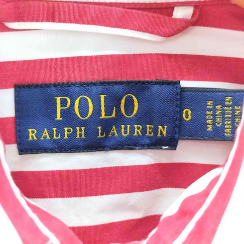 ポロラルフローレン POLO RALPH LAUREN ストライプ柄ベルテッドシャツワンピース レディース 0
