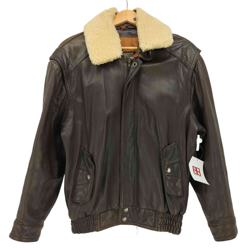 MOVIN COLLECTION 襟ボア レザー ブルゾン ジャケット レディース import:M