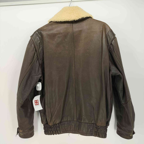 MOVIN COLLECTION 襟ボア レザー ブルゾン ジャケット レディース import:M