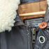 MOVIN COLLECTION 襟ボア レザー ブルゾン ジャケット レディース import:M