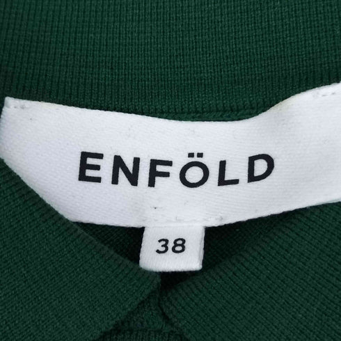 エンフォルド ENFOLD 22AW 5分袖ポロシャツ カットソー シルク混 レディース JPN:38