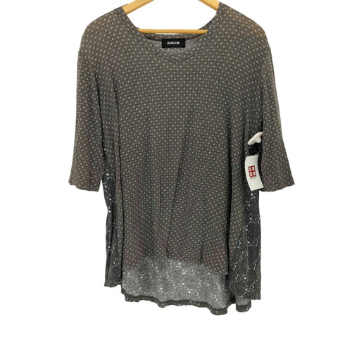 ズッカ ZUCCa バックパターン切替 ロングスリーブカットソー レディース JPN:M
