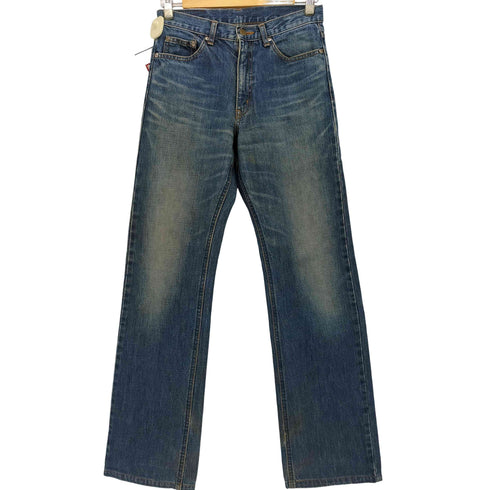 ミッシェルクランオム MICHEL KLEIN HOMME ロゴレザーパッチ ジップフライ ストレート デニム パンツ メンズ FR:40-44