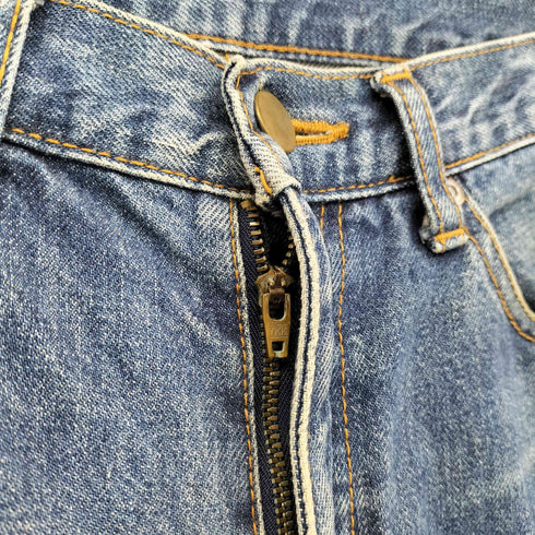 ミッシェルクランオム MICHEL KLEIN HOMME ロゴレザーパッチ ジップフライ ストレート デニム パンツ メンズ FR:40-44